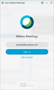 cisco webex meetings desktop app